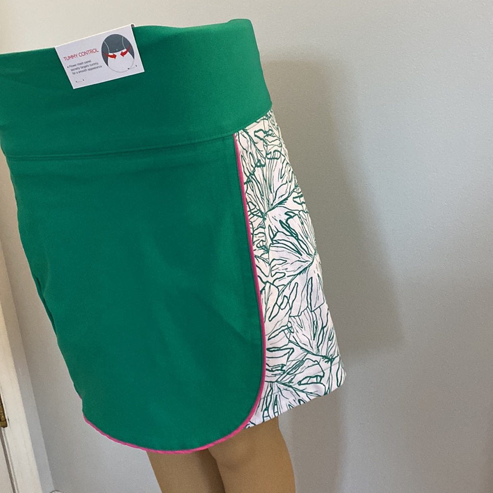 Lady Hagen NWT sz xs golf/ tennis skort “Tropic Palm Wrap” Lush Green Resort - Picture 2 of 10